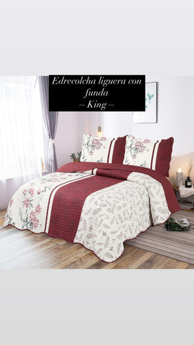 Edrecolcha Queen Importada Estampada + 2fundas Para Almohada