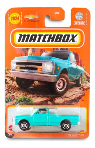 Matchbox 1968 Chevy C10 C/protector Incluído Azul Claro