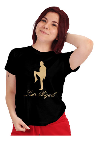 Polera Algodón Luis Miguel Concierto 2023 Dorado  - Dama D2