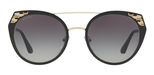 Lentes De Sol Bvlgari Serpenti Negro-dorado Bv6095 2024/8g Originales De Dama