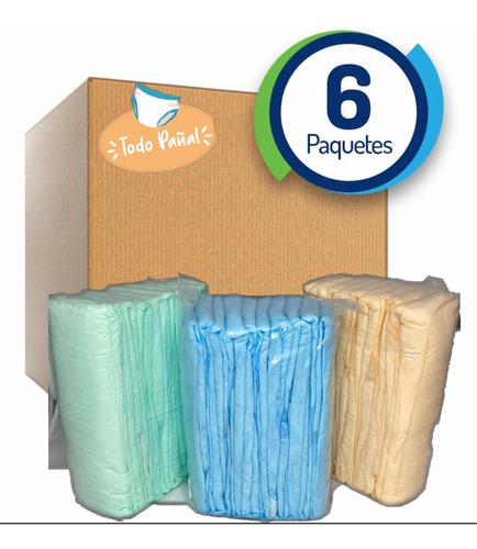 Imagen 1 de 7 de Pañal Americano Predoblado / Cubrecama 60 Pzs 90*70 Cm