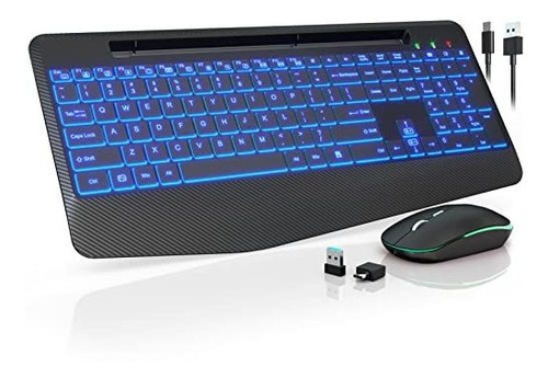 Teclado Y Ratón Inalámbricos Con Retroiluminación,