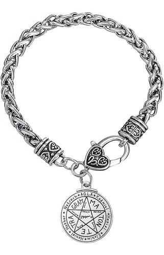 Lemegeton Talisman For Love - Pulsera Wicca Con Dije De Pent