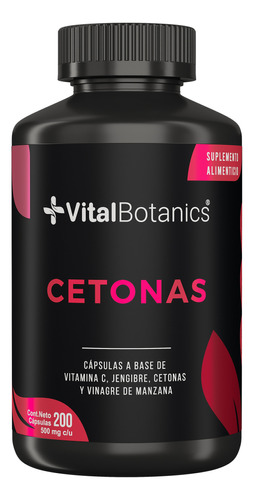 Cetonas + Vitamina C Jengibre 200 Capsulas | Vitalbotanics