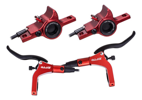 Bicicleta De Montaña Hidráulico Freno, Rojo Con Disco