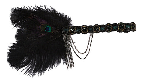 Diadema Con Plumas De Pavo Real, Con Borlas, Tipo 2