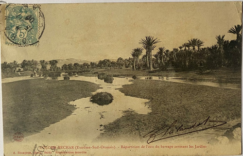 Antigua Postal, Vista, 1906, Colomb - Bechar, Argelia, 4p087