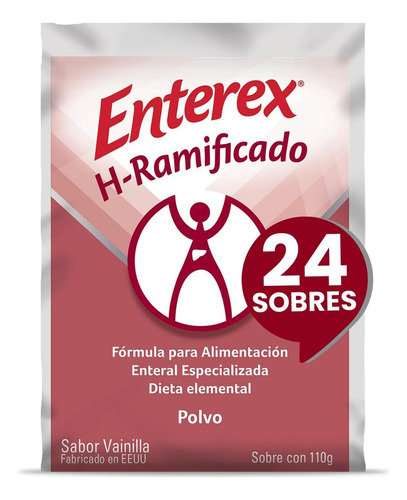 Enterex H-ramificado Polvo, Sobre De 110g, Sabor Vainilla