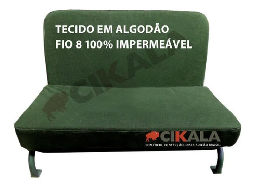 Imagem 5 de 6 de 3 Mts Encerado Algodão Verde Tipo Militar Impermeável Fio 8