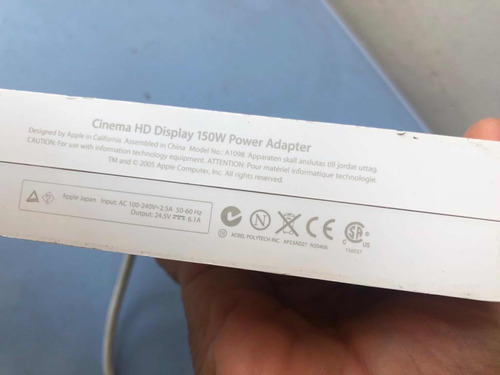 Eliminador Cinema Display De150w A1098 (Usado)