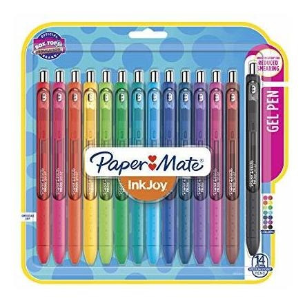 Inkjoy Pluma Retractil De Gel, 0,7 Mm,  Paquete De 14, Surti