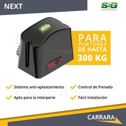 Kit Motor Seg Porton Corredizo Electrico 300kg Control Cuota