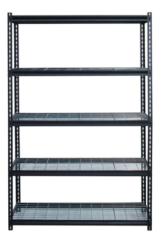 Anaquel Metálico 5 Repisas Ajustables Armable Hirsh Color Negro