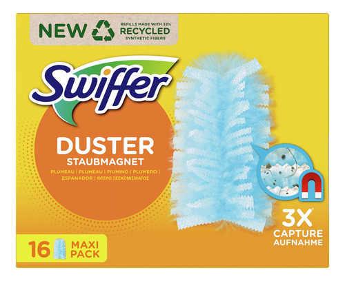 Swiffer Duster 16 Piezas Captura De Polvo Y Cabello