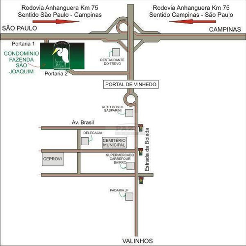 Terreno Residencial À Venda, 2180 M² - Condomínio São Joaquim - Vinhedo/sp - Te1032