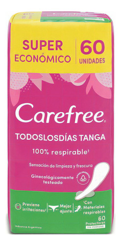 Carefree Los Dias Tanga X 60 Unidades