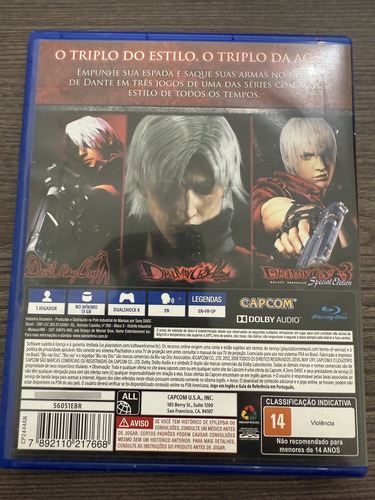 Devil May Cry Hd Collection Ps4 - Mídia Física (Usado)