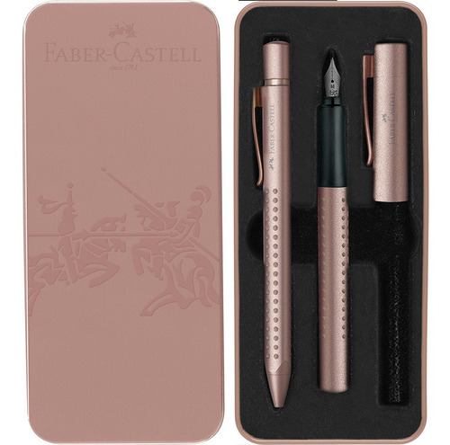 Set De Pluma Estilografica Faber-castell Bronce