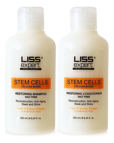 Kit Shampoo Y Acondicionador Celulas Madre Liss Expert 250ml