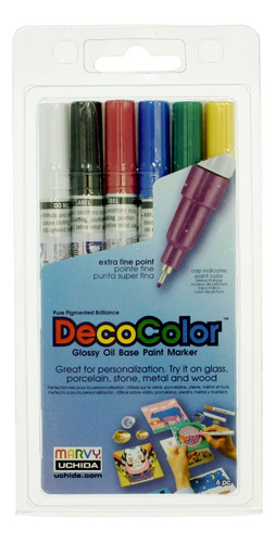 Uchida Of America Decocolor Marcador De Pintura, 6 Por Juego