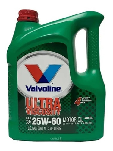 Aceite Valvoline 25w60 Ultra Viscosity Mineral X4 L