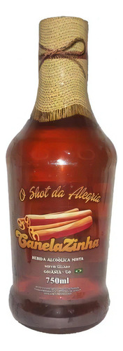 Cachaça Artesanal Sabor Canelazinha - Shot Da Alegria 750ml