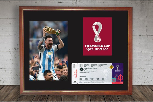 Cuadro Decorativo Argentina Campeón 2022 Entrada Messi Qatar