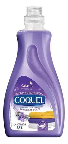 Lava Roupa Liquido Coquel Lavanda 1,5l Sabão De Roupas