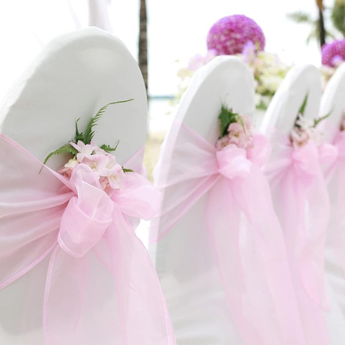 Bit. Fly 25 Pcs Organza Silla Fajas Para Boda Banquete Fiest