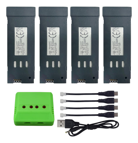 Puoo Accesorio 4 Unids 3.7 V 500 Mah Batería De Litio Con .