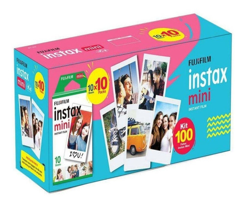 Kit Filme Instax Mini Fujifilm - Pack Com 100 Unidades