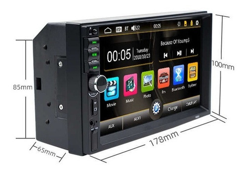 Reproductor Mp5 Player Usb / Tf / Tuner / Aux / Bt 7 Pulgada