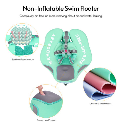 Hu Flotador For Bebé Con Dosel, Anillo Natación No Inflado