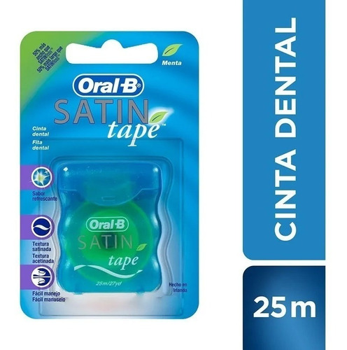 Pack Cinta Dental Oral B Satin Tape Menta 25m 6u