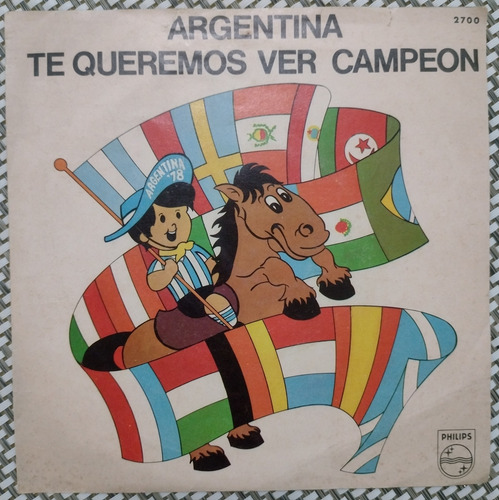 Mundial 78 Argentina Vinilo Simple Los Campeones Estándar (Usado)