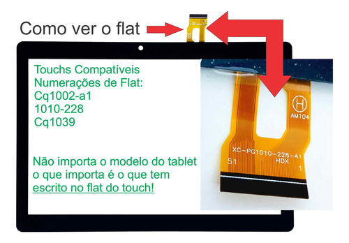 Touch Para Tablet Multilaser Flat Pg1010-228