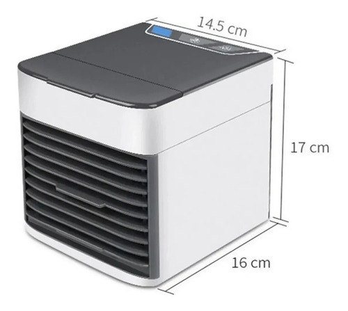 Mini refrigerador hexagonal de ar condicionado portátil, cor branca