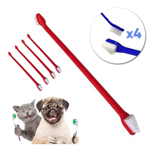 Cepillo Dientes Perro Gato Doble Prevencion Placa Sarro