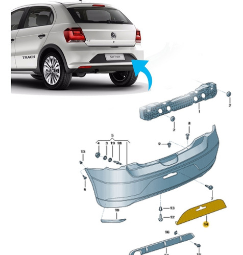 Faixa Adesivo Original Vw Fundo Placa Gol G7 G8