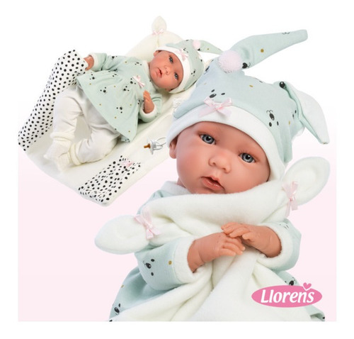 Imagen 5 de 10 de Muñeca Real Mimi Llorona, Cambiador 42cm Bebe Reborn Llorens