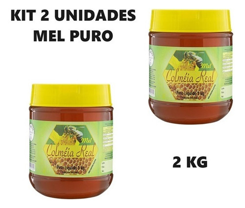 Mel De Abelha - 100% Puro - 2 Kg - Colmeia Real