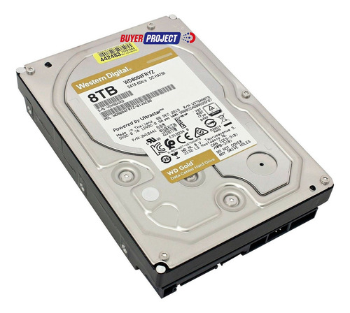 Disco Duro 8tb Western D Sata 3.5'' 7.2k Gold Enterprise Hdd