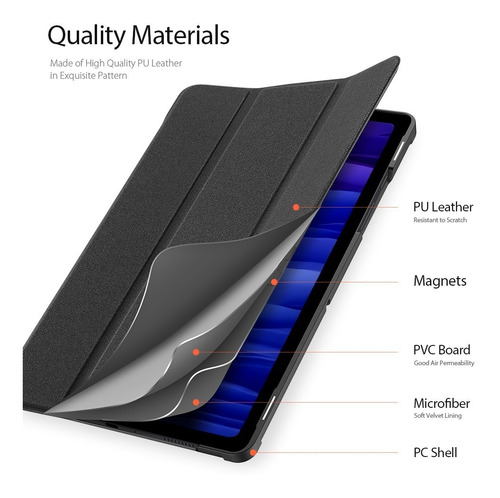 Imagem 7 de 10 de Capa Case Dux Domo Series Anti Impacto Galaxy Tab A7 10.4