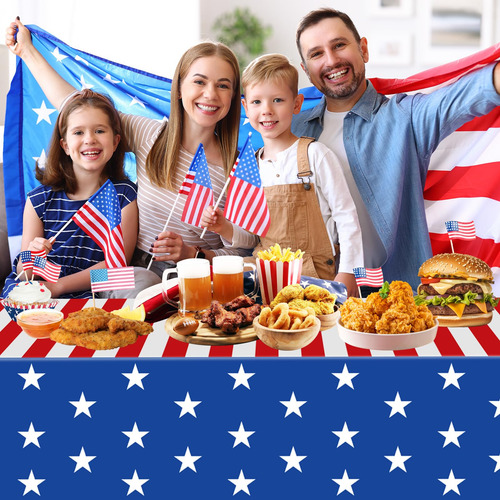 Mantel Litmitfu Con La Bandera Estadounidense Del 4 De Julio