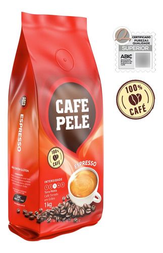 Café Em Grãos Pelé Espresso 1kg - 100% Café Superior Puro