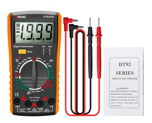 Multitester Multímetro Tester Digital Lcd Dt9205a