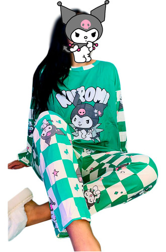 Pijama Hello Kitty Dama Moda Pantalón, Playera Y Calcetas