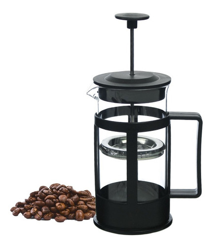 Cafetera De Prensa Francesa De Vidrio 350ml Color Negro