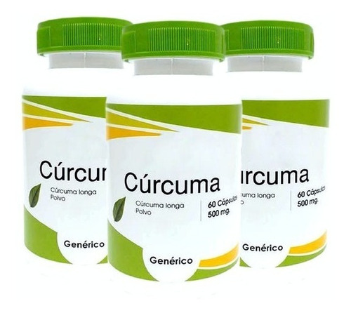 Pack 3 Cúrcuma + Pimienta Negra 60 Cápsulas 500 Mg