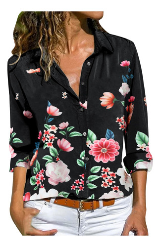 C Nueva Camiseta Para Mujer, Camisa Con Estampado De Flores